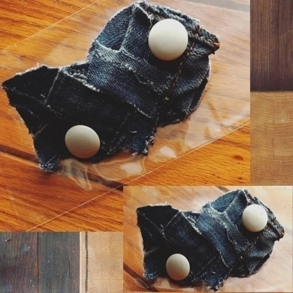 Tasty Raw Edge Denim Vintage Candy Gurl Hair Clip
